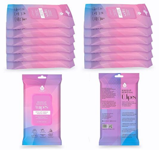 Makeup Removal Wipes 12 Pack (720 Wipes Total) – Ultra-Soft Facial Cleansing Towelettes Dissolve All Traces of Dirt, Oil & Makeup – Gentle Enough for Contact Lens Wearers, Safe for Eye-0
