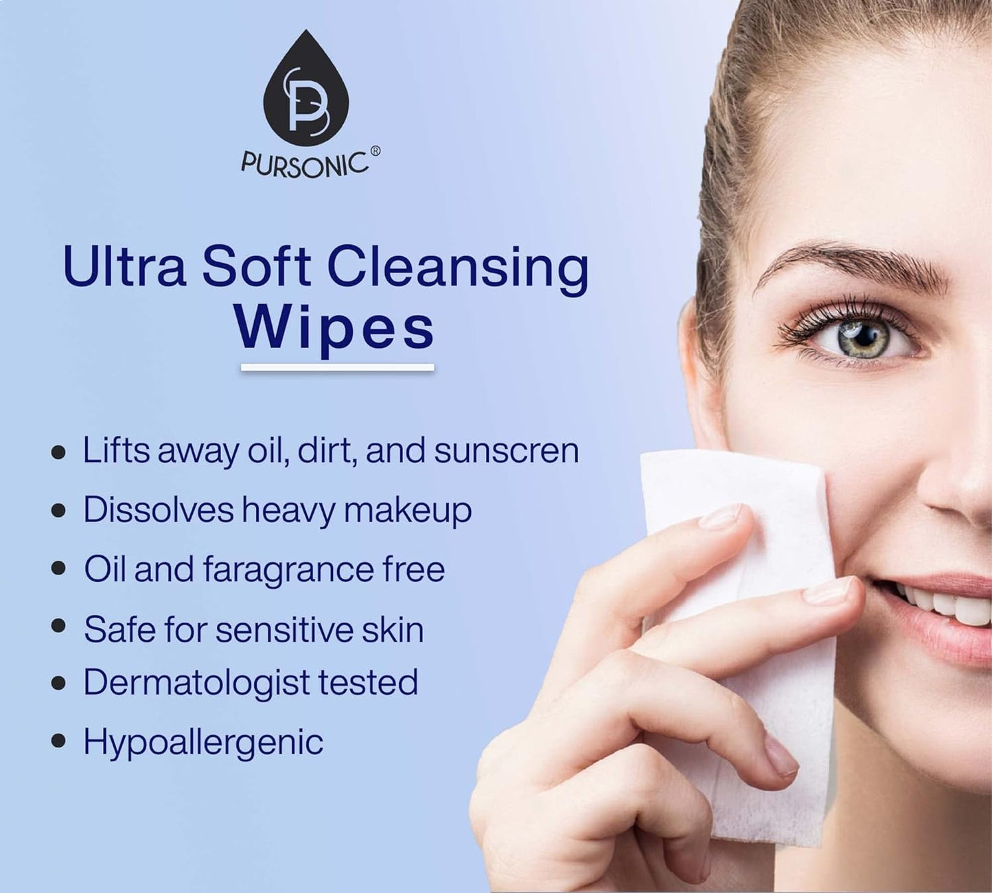 Makeup Removal Wipes 12 Pack (720 Wipes Total) – Ultra-Soft Facial Cleansing Towelettes Dissolve All Traces of Dirt, Oil & Makeup – Gentle Enough for Contact Lens Wearers, Safe for Eye-1