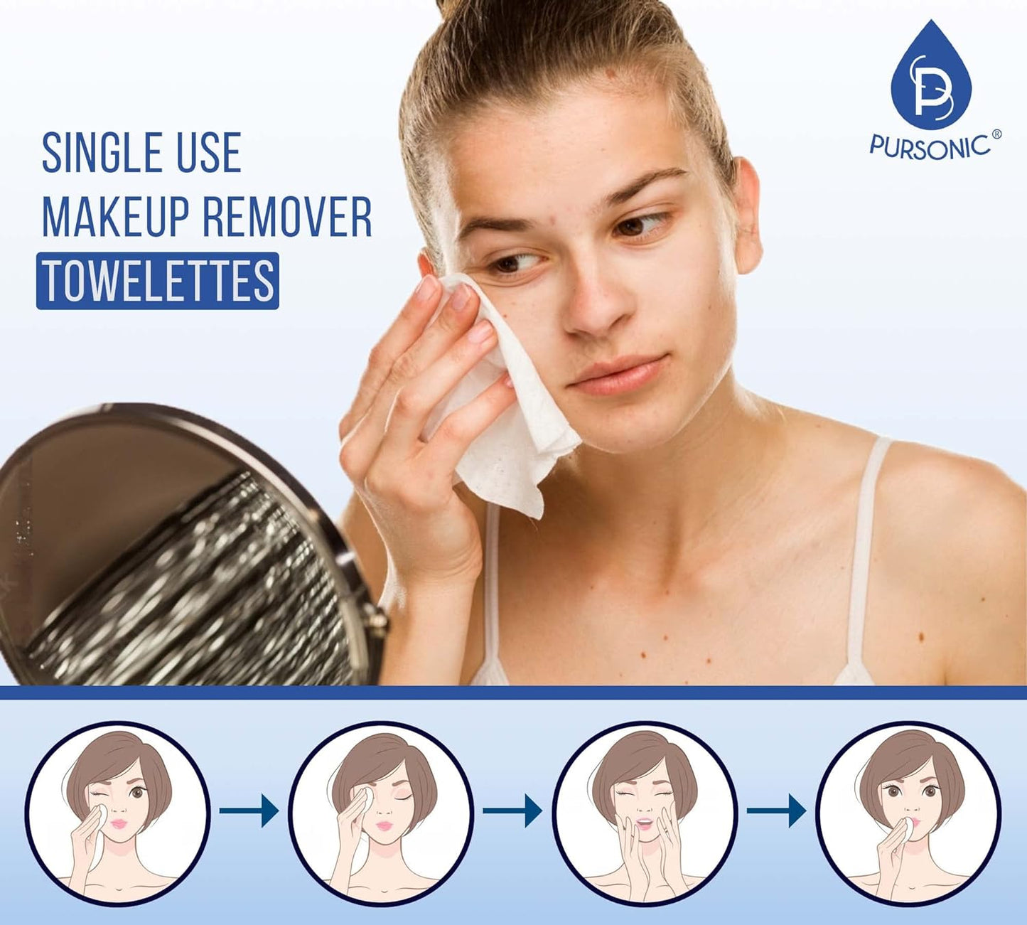 Makeup Removal Wipes 12 Pack (720 Wipes Total) – Ultra-Soft Facial Cleansing Towelettes Dissolve All Traces of Dirt, Oil & Makeup – Gentle Enough for Contact Lens Wearers, Safe for Eye-2