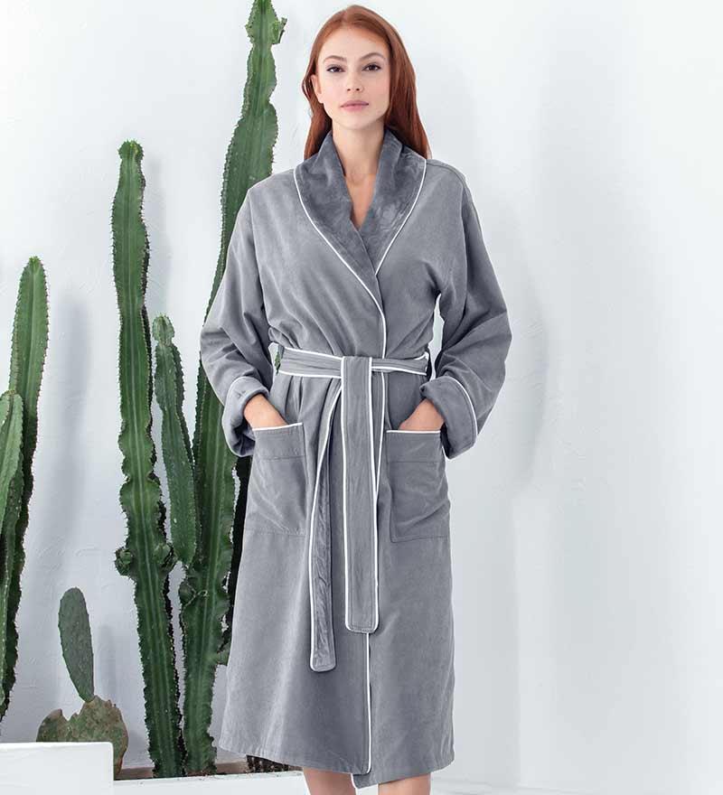Women's Plush Microfiber Spa Robe-10