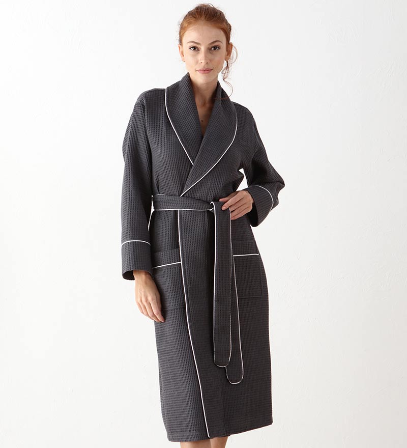 Women's Full Length Waffle Hotel Robe-7