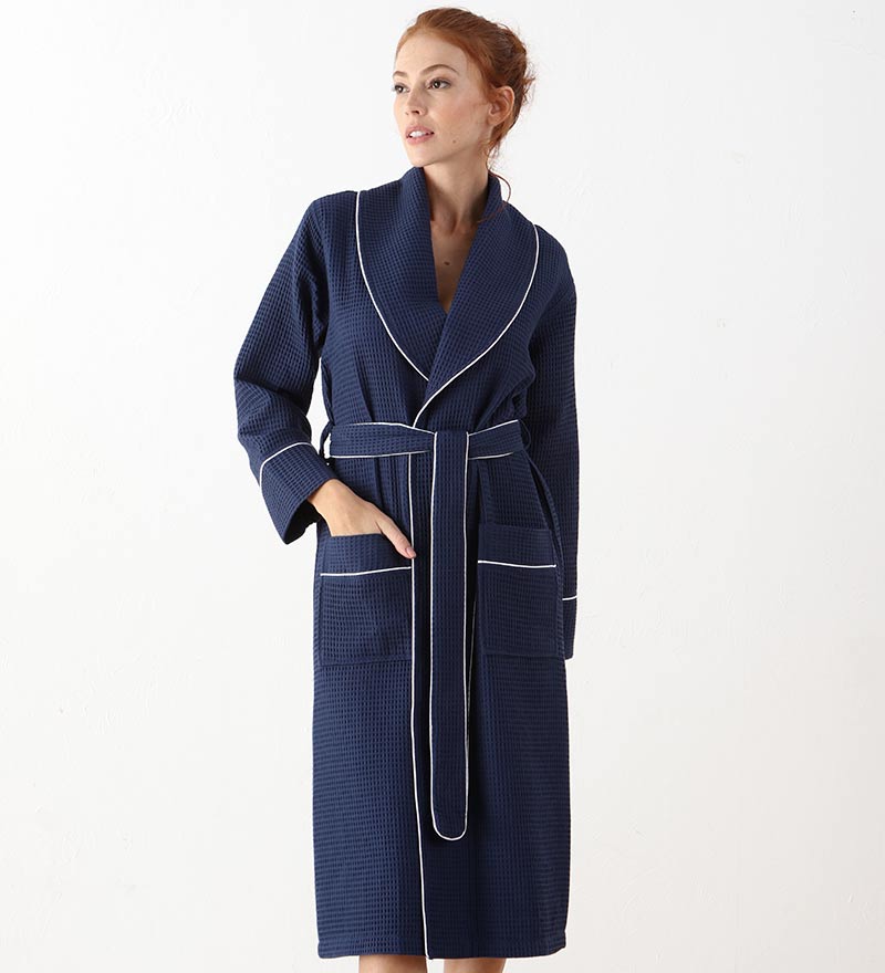 Women's Full Length Waffle Hotel Robe-8