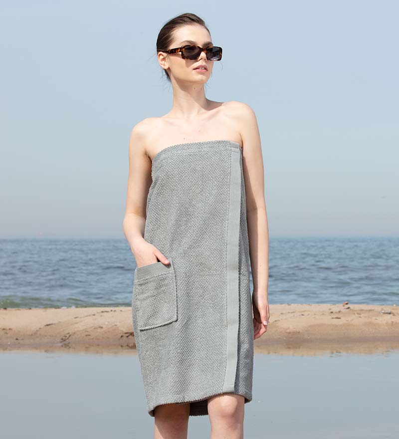 Women's Turkish Cotton Towel Wrap-5