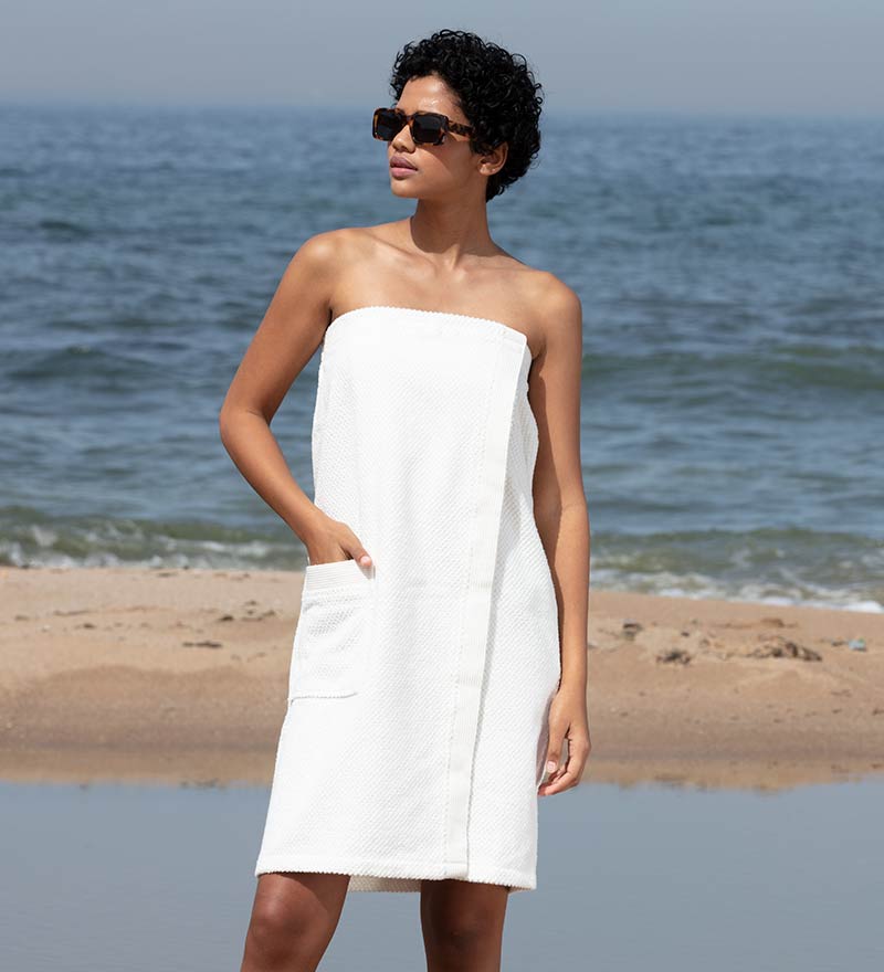Women's Turkish Cotton Towel Wrap-7