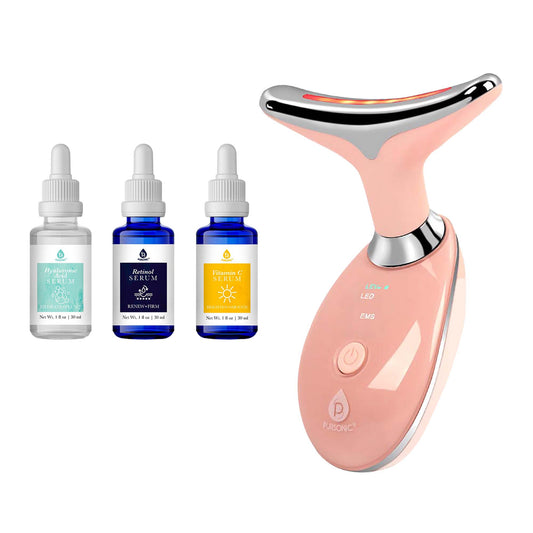 Pursonic 7-in-1 LED Beauty Device & Anti-Aging Serum Set Bundle-0
