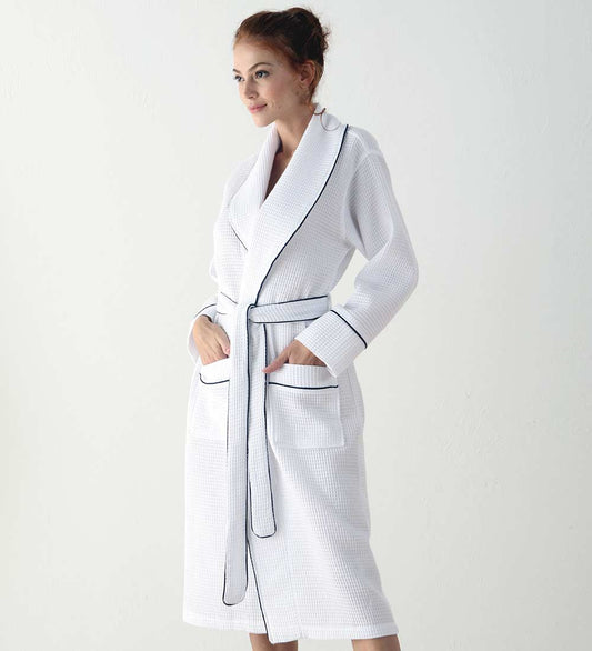 Women's Full Length Waffle Hotel Robe-10